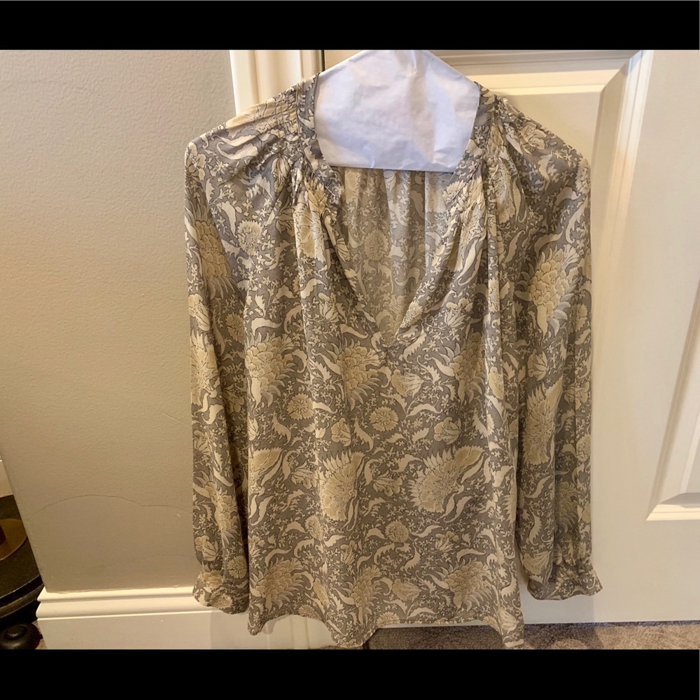 Vince women’s chiffon long sleeve blouse
